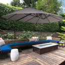 Outsunny Double Parasol 4.6m - Grey