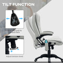 HOMCOM Heated Vibrating Massage Chair with Reclining Function, Light Grey