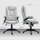 HOMCOM Heated Vibrating Massage Chair with Reclining Function, Light Grey