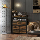 HOMCOM Bedroom Chest of Drawers 7 Drawer Dresser w/ Shelves