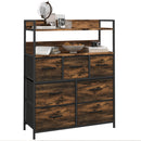 HOMCOM Bedroom Chest of Drawers 7 Drawer Dresser w/ Shelves