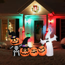 HOMCOM Halloween Inflatable Ghost Family with Lights 8.5'