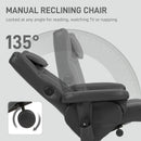 HOMCOM Massage Recliner Chair with Footstool and Hidden Storage