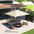Outsunny 3 x 3(m) Gazebo Canopy Replacement Cover with Drain Holes