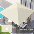 Outsunny 3 x 3(m) Gazebo Canopy Replacement Cover with Drain Holes