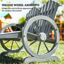 Outsunny 2 Seater Garden Bench w/ Wheel-Shaped Armrests Grey