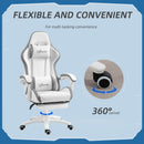 Vinsetto Racing Style Gaming Chair With Reclining Function Footrest, Grey