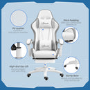 Vinsetto Racing Style Gaming Chair With Reclining Function Footrest, Grey