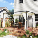 Outsunny Pergola with Retractable Roof and Netting - Khaki