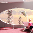 Outsunny Wedding Arch Frame Set, 2.2, 2, 1.8 m Arch Backdrop Stand White