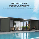 Outsunny 3 x 3(m) Pergola Metal Gazebo Outdoor Sun Shade Shelter Canopy