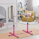 HOMCOM Childs  Gymnastics Horizontal Bar- Pink