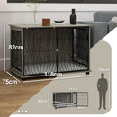 PawHut Dog Crate Furniture End Table w/ Cushion