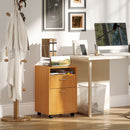 HOMCOM 60cm Filing Cabinet with Drawers and Open Shelf