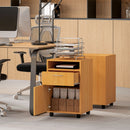 HOMCOM 60cm Filing Cabinet with Drawers and Open Shelf