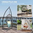 Outsunny Hammock Chair Stand, Steel Frame Hammock Stand Only, Black