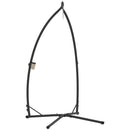 Outsunny Hammock Chair Stand, Steel Frame Hammock Stand Only, Black