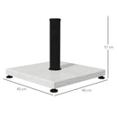 Outsunny 12kg Garden Parasol Base w/ Adjustable Foot Concrete Umbrella Stand