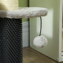 PawHut Cat Tree 2 in 1 Pet Stairs w/ Scratching Tickling Post, Light Grey