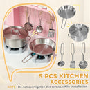 AIYAPLAY Play Kitchen Kids Kitchen Set With Lights And Sounds - Pink