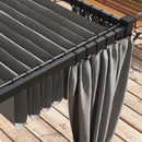 Outsunny 3 x 3(m) Pergola with Retractable Roof and Curtains
