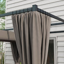 Outsunny 3 x 3(m) Pergola with Retractable Roof and Curtains