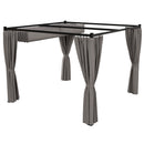 Outsunny 3 x 3(m) Pergola with Retractable Roof and Curtains