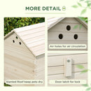 PawHut Wooden Duck House w/ Openable Roof, Raised Base, Air Holes - Natural