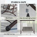 Outsunny 3 Seater Garden Swing Seat Bed with Adjustable Canopy