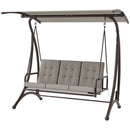 Outsunny 3 Seater Garden Swing Seat Bed with Adjustable Canopy