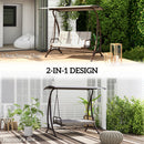 Outsunny 3 Seater Garden Swing Seat Bed with Adjustable Canopy