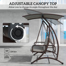 Outsunny 3 Seater Garden Swing Seat Bed with Adjustable Canopy