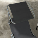Outsunny Folding Sun Lounger Set of 2 w/ Sunshade Adjustable Backrest
