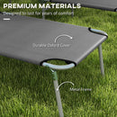 Outsunny Folding Sun Lounger Set of 2 w/ Sunshade Adjustable Backrest