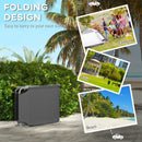 Outsunny Folding Sun Lounger Set of 2 w/ Sunshade Adjustable Backrest