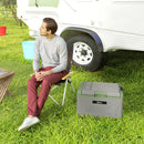Outsunny Car Refrigerator 12V Portable Freezer For Camping, Light Green