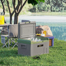Outsunny Car Refrigerator 12V Portable Freezer For Camping, Light Green