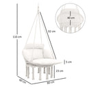 Outsunny Hammock Chair, Boho Hanging Swing Chair with Cushion