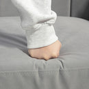 HOMCOM Velvet-Look Shell Shaped Chair with Thick Padded Seat, Grey