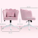 HOMCOM Armless Desk Chair Home Office Chair w/ Wide Seat Tilt Function
