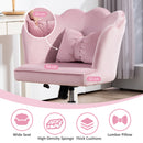 HOMCOM Armless Desk Chair Home Office Chair w/ Wide Seat Tilt Function
