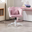 HOMCOM Armless Desk Chair Home Office Chair w/ Wide Seat Tilt Function