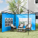 Outsunny Gazebo Side Panels For 3x3(m) Or 3x6m Gazebo Canopy, 2 Pack, Blue