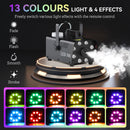 HOMCOM Halloween Fog Machine with 13 LED Colours and 4 Effects, 450W 2000CFM