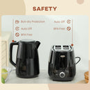 HOMCOM 1.7L Fast Boil Electric Kettle and 2 Slice Water Toaster Set