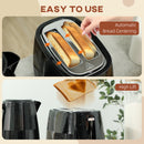 HOMCOM 1.7L Fast Boil Electric Kettle and 2 Slice Water Toaster Set