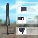 Outsunny Garden Parasol Cover for 2-4m Outdoor Umbrella Protector w/ Rod, Zipper