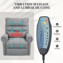HOMCOM Power Lift Recliner Chair For Elderly With Massage And Heat Grey