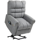 HOMCOM Power Lift Recliner Chair For Elderly With Massage And Heat Grey