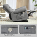 HOMCOM Power Lift Recliner Chair For Elderly With Massage And Heat Grey